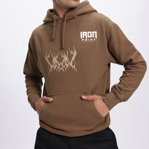 Sweat à capuche pour homme 100% coton Logo personnalisé Respirant Élégant Vêtement décontracté d'hiver Meilleur matériau Prix bas Service OEM Impression brodée - Product Image 2