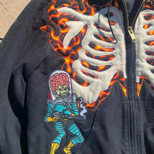 Nouvel arrivage de sweat à capuche imprimé personnalisé en éponge française à l'acide Streetwear sweat à capuche lourd imprimé bouffant - Product Image 2