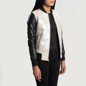 Chaquetas de motociclista de cuero genuino de calidad superior para mujer con estilo, prendas de vestir exteriores personalizadas para invierno, Otoño, transpirables - Product Image 2