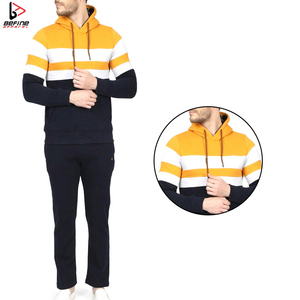 Wholesale Custom Logo Fashion <b>Mens</b> 2 Piece <b>Crop</b> <b>Top</b> Sweatpants and Hoodies Set 100% Cotton Digital Printing Embroidery Tracksuit - Product Image 4