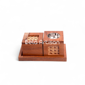 Vente en gros de parfums Ramadan 2025 Dubai-Ensemble Mubkhar, boîte-cadeau Eid Mubarak, ensemble de brûleurs Bakhoor par Bela Artisan - Product Image 6
