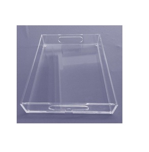 Plateau de présentation en acrylique transparent personnalisé en usine, couleur blanche, plateau de présentation d'articles en acrylique de haute qualité, forme carrée, vente chaude - Product Image 3