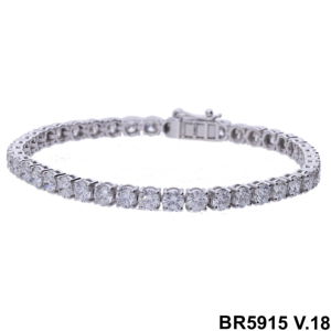 11ct Four Prong Tennis <b>Bracelet</b> Lab-Grown <b>Diamonds</b> in 14K Gold <b>Diamond</b> <b>Bracelets</b> & <b>Bangles</b> - Product Image 3