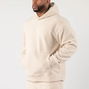 Sweat à capuche en polaire chaud d'hiver pour hommes pull surdimensionné décontracté avec poche kangourou sweat-shirt Streetwear doux et confortable - Product Image 1