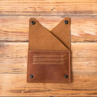 Nuevo estilo de cuero genuino Mini cartera tarjeta y efectivo titular billetera de cuero mejor regalo para hombre mujer con logotipo personalizado