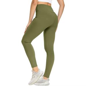 Femmes taille haute jambes droites Logo personnalisé taille haute pantalons de Yoga pour femmes classique respirant décontracté entraînement - Product Image 3