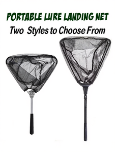Épuisette de pêche pliable avec manche télescopique en aluminium, filet en caoutchouc, flottante, pour kayak, pêche à la truite et au bar - Product Image 3
