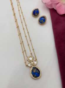 Ensembles de pendentifs de créateur anti-ternissement avec boucles d'oreilles pour filles et femmes finition de haute qualité, idéaux pour les vêtements quotidiens et de bureau - Product Image 2