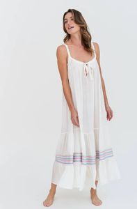 Vente en gros de coton modeste de haute qualité confortable col en V bouton avant sans manches ceinture femmes tenue décontracté robes à bas prix - Product Image 2