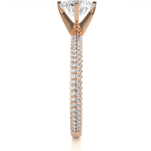 Bague de fiançailles solitaire avec diamant de laboratoire rond de 1,70 carat, avec accent, en or massif 14 carats - Product Image 3