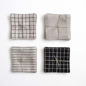 Linen Coaster Best Quality Fabric New Design Linen coaster for <b>Table</b> Breakfast Juice <b>Glass</b> Linen coaster - Product Image 5