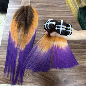 2024 Hot Trend Raw Aligned Virgin Human Hair Bundles Mix Color Bone Straight Vietnamese Double Drawn for <b>Training</b> <b>Heads</b> - Product Image 1