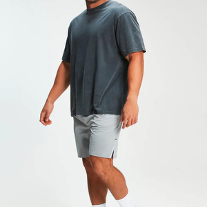 Camiseta 100% algodón para hombre, corte holgado, estampada, estilo acid wash, para fitness, de buena calidad, para adultos. - Product Image 3