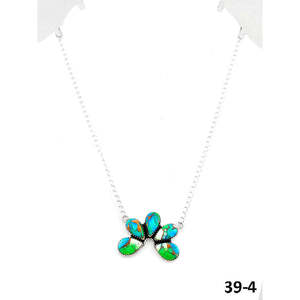 Collier artisanal du sud-ouest, objet culturel de collection, paon et dahlia en argent sterling - Product Image 1