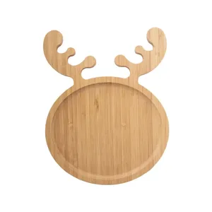 Valipala Plato de Bambú Ecológico con Diseño de Reno para Aperitivos, Vajilla y Decoración para Fiestas - Product Image 6