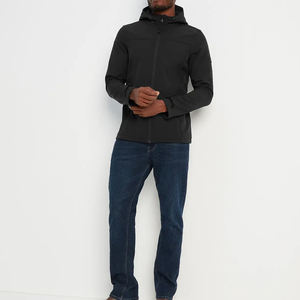 Veste à capuche Softshell d'hiver pour hommes Veste Softshell décorée à motifs avec doublure en polaire isolée et légère, imperméable - Product Image 4