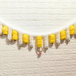พวงมาลัยตกแต่งบ้านสไตล์อินเดียสำหรับงานแต่งงาน ประดับด้วยดอกมะลิ แบนดันวาร์ ขนาด 4 ฟุต สามารถปรับแต่งได้ - Product Image 4