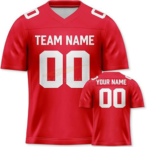 Camisetas de fútbol americano sublimadas personalizadas de alta calidad, al por mayor uniforme de equipo directo de fábrica, poliéster transpirable - Product Image 1