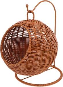 Bandeja de Servir de Ratán Natural Tejida a Mano con Asas |   Cesta Redonda de Mimbre para Pan, Fruta, Desayuno y Organizador de Cocina - Product Image 4