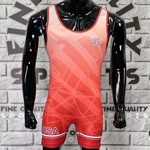 ชุดมวยปล้ำทีมชาติสหรัฐอเมริกาสำหรับนักมวยปล้ำยืดได้4ทางแบบกำหนดเองทนทานสวมใส่สบาย - Product Image 2