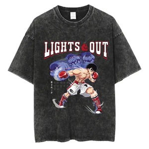 Vintage Cotton Washed T-<strong>Shirt</strong> Anime <strong>Boxing</strong> Gym Loose T <strong>Shirts</strong> Men Women Y2K Hip Hop Summer Top <strong>Tee</strong>