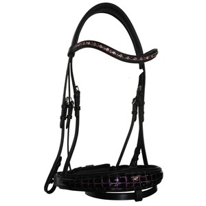 Diseño atractivo Brida de cuero de caballo ajustable Hecho a mano Equipo de equitación asequible hecho de cuero de vaca genuino Tack - Product Image 1