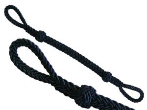 Cordones de Macramé Ceremoniales Personalizados de Alta Calidad con Rayas Negras y Doradas, con Alambre Metálico y Acabado Recubierto de Seda - Product Image 6
