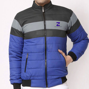 Chaqueta acolchada para hombre con diseño de logotipo personalizado, chaqueta de invierno informal transpirable ecológica e impermeable con logotipo frontal - Product Image 1