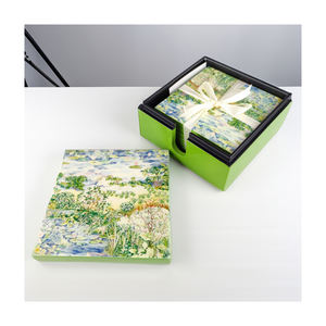 VietnamCrafts Vietnam Usine Laque Traditionnelle Faite À La Main Rond De Serviette Dessous De Verre Modèle LRC6024 Art Populaire Écologique - Product Image 1