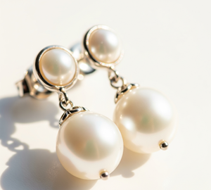 Pendientes colgantes de plata de ley 925 hechos a mano, piedras de cristal curativas étnicas naturales de alta calidad, forma de bola, moda de agua dulce - Product Image 4