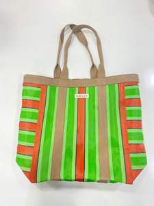 Eco-Friendly Reusable Nylon Shopping <b>Bag</b> with RPET Zipper Striped Handloom Woven Recycled Plastic Cosmetic <b>Cases</b> Beach <b>Bags</b> Made - Product Image 3