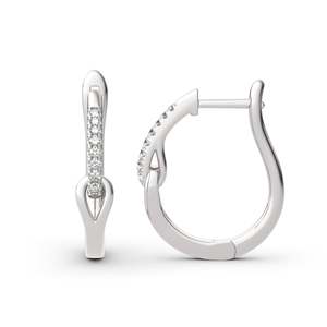 ต่างหูห่วงเพชรเงินสเตอร์ลิง Jeulia Knot - Product Image 1