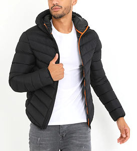 Veste d'hiver légère et chaude en polyester à capuche, nouvelle arrivée 2025, rembourrage en coton, respirante, veste matelassée à fermeture éclair pour homme - Product Image 6