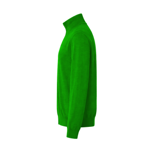 Veste en tricot standard pour homme, 100% coton, fermeture éclair intégrale, respirante, séchage rapide, anti-froissement, anti-boulochage, logo frontal uni - Product Image 6