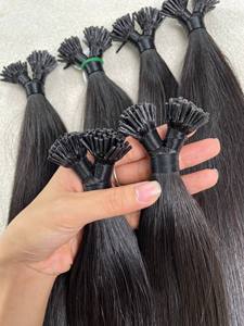 Extensiones de Cabello I-Tip, Cabello Humano 100% Vietnamita Virgen, Cabello Liso, Extensiones de Cabello Humano con Punta de Queratina, Precio al por Mayor - Product Image 1