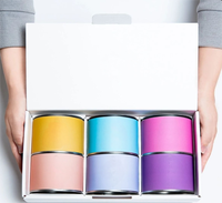Vente chaude Personnalisé Vide En Métal Boîte Ronde Décorative Cadeau Boîte pour Thé Emballage Étain En Gros Fer Pot En Étain