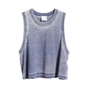 Blusas Cortas para Mujer, Camisetas de Yoga con Logotipo Personalizado, Camisetas de Algodón de Corte Bajo y Ajuste Holgado, Ropa de Gimnasio, Camiseta sin Mangas para Entrenamiento - Product Image 1