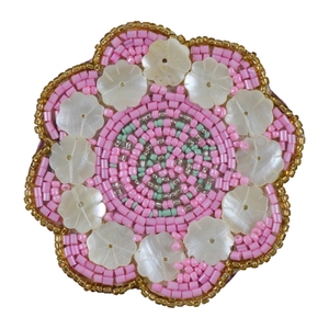 Juego de posavasos de mandala espacial de lujo con base de corcho logotipo personalizado posavasos absorbentes con cuentas para bebidas vajilla esteras y almohadillas - Product Image 5