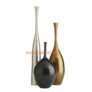 Décoration de table de couleur noire mate Vases à fleurs faits à la main Design merveilleux Vases décoratifs de grande taille pour la maison et le salon - Product Image 5