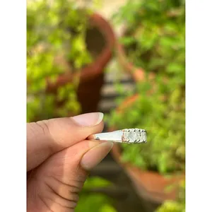 Five Round Moonstone <b>Ring</b> <b>925</b> Sterling <b>Silver</b> Handmade Gemstone <b>Ring</b> Wholesale Jewelry Supplier - Product Image 6