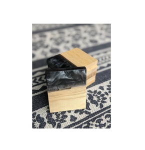 Wood and Resin Stone <b>coaster</b> Christmas Housewarming Home Office <b>Drinks</b> <b>Coasters</b> for Cups Black Color Hot Sale - Product Image 6
