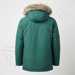 Veste parka en polyester personnalisée en gros, veste coupe-vent décontractée de mode de plein air, veste imprimée, vêtements d'extérieur thermiques isolés pour hommes - Product Image 2
