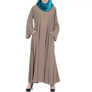 Wholesale Custom Islamic Women's <b>Abaya</b> Comfortable Elegant Floor Length Thobe/Thawb New <b>Plain</b> Blank Design Traditional Muslim - Product Image 3