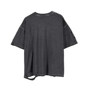 T-shirts en gros pour hommes, délavés à l'acide, streetwear, hip-hop, 100% coton, avec logo personnalisé, surdimensionnés, vintage - Product Image 2