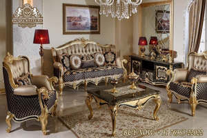 Conjunto de sofás italianos de terciopelo para sala de estar, muebles de lujo de estilo de vida, 3 plazas - Product Image 4