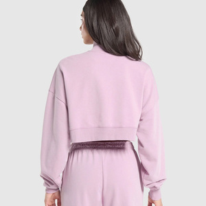 Fabricante OEM sudadera para mujer ajuste personalizado con logotipo de marca de tela transpirable y ropa de moda de etiqueta privada - Product Image 4