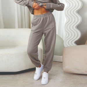 2025 OEM femmes décontracté français éponge polaire pantalons de survêtement coton bio Joggers pantalon plat avant Style nouveau Streetwear survêtement costume - Product Image 2