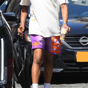 Short de compression OEM personnalisé de haute couture pour femmes hommes de grande taille Jogger en éponge français Bermuda imprimé bouffant High Street - Product Image 4