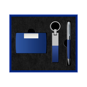 Set de Regalo Corporativo de Lujo Personalizado, Llavero con Tarjetero y Bolígrafo para Regalos de Bienvenida Empresariales con Caja de Regalo Conmemorativa - Product Image 6
