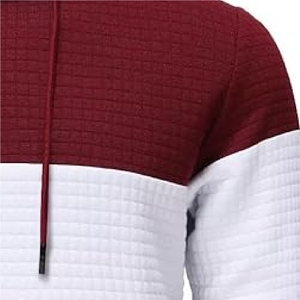 Sweat à capuche tendance bleu marine et blanc, style streetwear moderne et décontracté avec poche kangourou, design personnalisé - Product Image 5